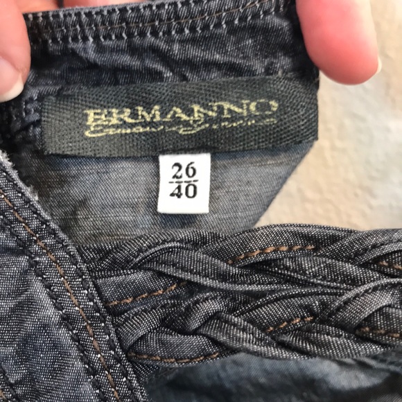 ERMANNO SCERVINO Distressed Denim Dress 40 - Picture 10 of 10